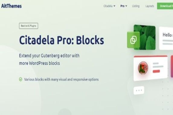 Citadela Blocks – Block-based premium WordPress plugins for Gutenberg
