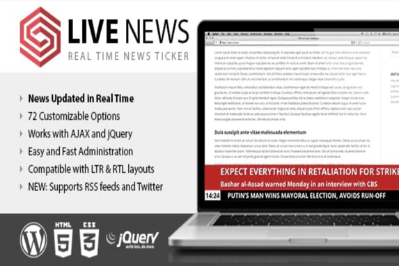Live News – Real Time News Ticker Plugin