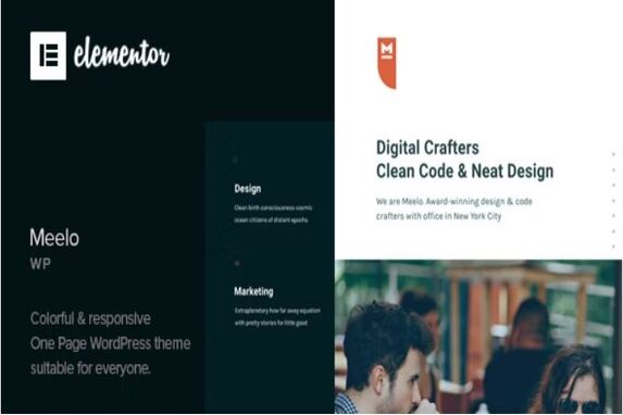 Meelo – Corporate One Page WordPress Theme