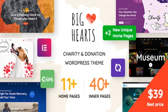 BigHearts – Charity & Donation WordPress Theme