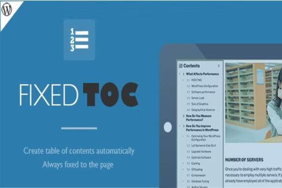 Fixed TOC – table of contents for WordPress(wp) plugin