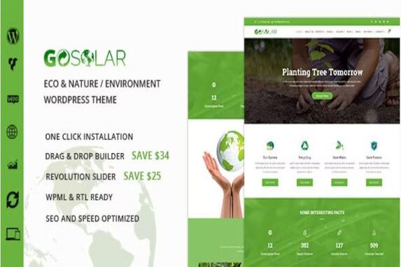 GoSolar – Eco Environmental & Nature WordPress Theme