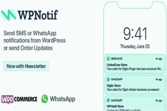 WPNotif: WordPress SMS & WhatsApp Message Notifications