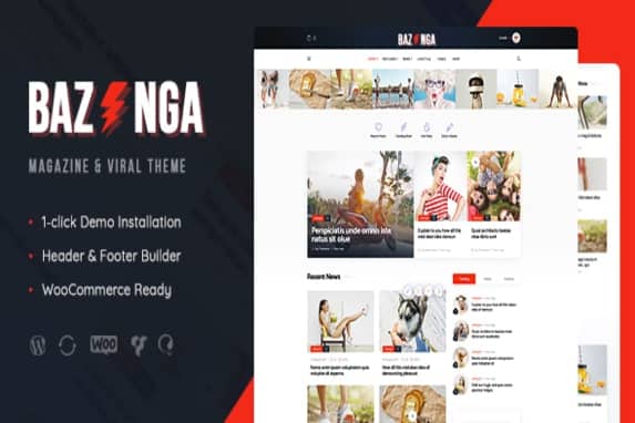 Bazinga – Modern Magazine & Viral Blog WordPress Theme