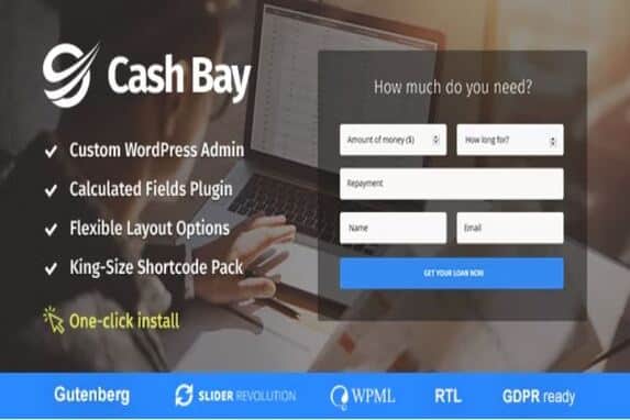 Cash Bay – Banking and Payday Loans WordPress Theme