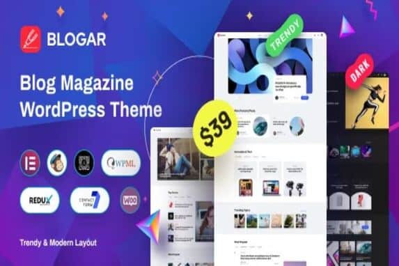 Blogar – Blog Magazine WordPress Theme